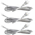 Clear Lamp Cord,8 Feet Length Silver Replacement Lamp Cords for Lamp Repair Fix DIY Project, Rewire Electrical Cable Cord with Plug, Tinned End Le...