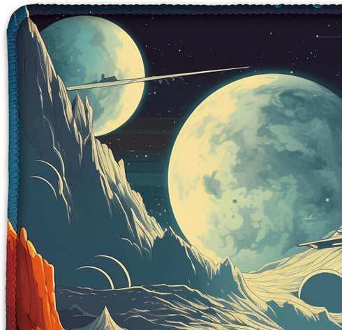 Non-Slip Mouse Pad with Stitched Edge for Computers, Laptop, PC, Office, Space Themed, 8.3x10.3 inch...