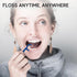 150 Individually Wrapped Floss Picks - Blue Travel Floss Picks - Easy Grip Disposable Floss Picks - Dental Flossers for Teeth - Gently Removes Pla...