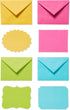 American Greetings Single Panel Blank Cards with Envelopes, Bright Colors, Patterns and Shapes (40-Count)...