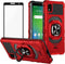Ailiber Case for TCL ION Z, Cricket TCL IONZ Phone Case with Tempered Glass Screen Protector, Ring Kickstand for Magnetic Car Mount, Military Grad...