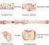Elegant little tail Halloween Dog Collar, Fall Dog Collar Orange Pumpkin Holiday Pet Dog Collar Dog Bow Collar Pet Durable Adjustable Girl Boy Dog...