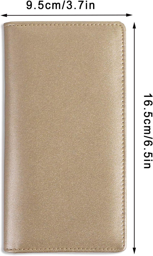 Sanlykate Leather Checkbook Cover for Men and Women, Check Book Case Card Holder with Free Divider, Standard Register Duplicate Checks with pen in...