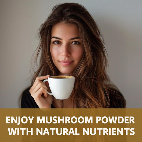 Mushroom Powder, 10 in 1 Mushroom Complex Formula Supplements for Coffee - Lions Mane, Shiitake, Reishi, Cordyceps, Chaga & More for Immunity, Ene...