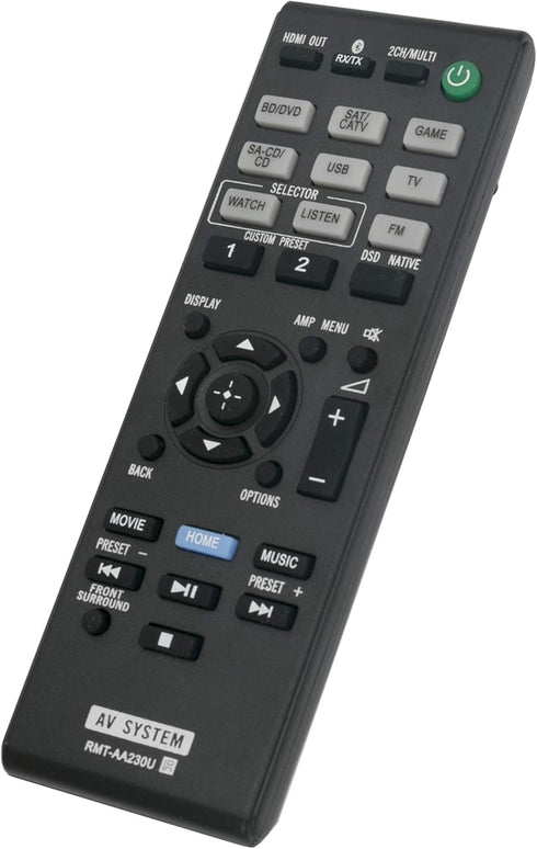 RMT-AA230U Replaced Remote fit for Sony Multi Channel AV Receiver STR-DN1070...