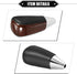 Automatic Gear Shift Knob Compatible for Toyota Land Cruiser 2003-2021, Durable Faux Leather Plastic Black Brown Drilled Grain Pattern...