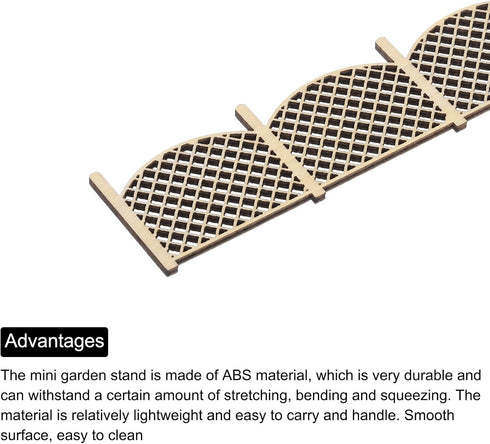 MECCANIXITY 2pcs 3.54 Inch Miniature Garden Fence, Mini Ornament Wood Picket Fence Decorative for Dollhouse Home DIY, 0.08" Wood Simple Style...