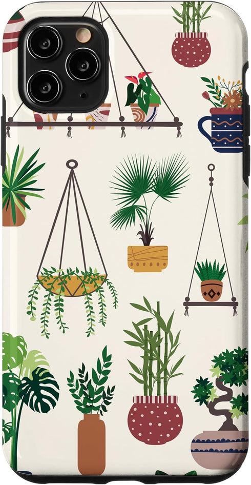 iPhone 11 Pro Max Indoor and Outdoor Plant Illustrations | Boho Nature Art Case...