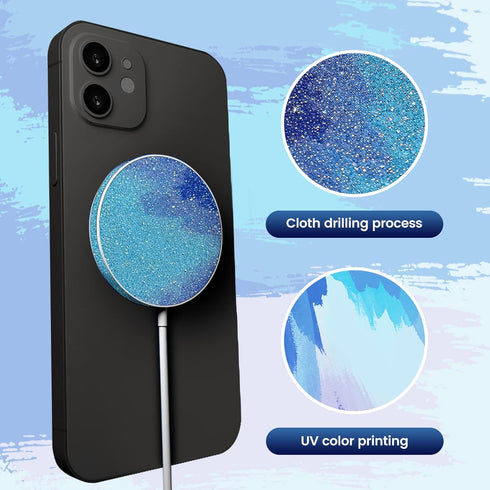 Wireless Charger 15W Max Bling MagSafe Charger Pad Type C Cable | Qi-Certified iPhone 13/14/12/SE/11/X/XR, AirPods; Galaxy Note S21/S20/S10/S9,(No...