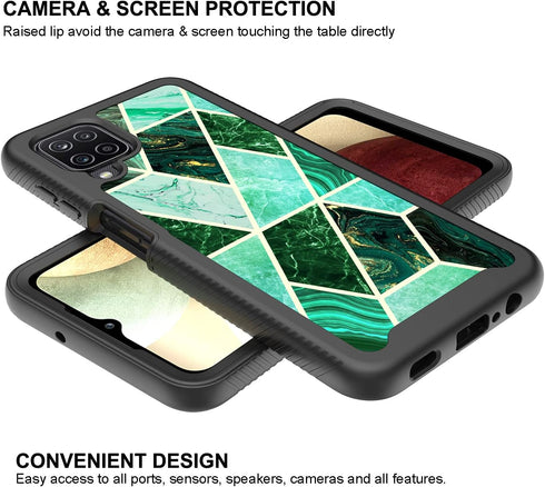 Case for Samsung Galaxy A12,Galaxy A12 Design Cute Case,Shockproof Dual Layer Armor Protective Guys Boys Men Girls Women Floral Flower Bumper Phon...