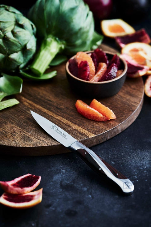Hammer Stahl 3.5 Inch Paring Knife | Versatile Fruit Knife for Garnishing, Peeling, and More | Small Kitchen Knife for Vegetables and Fruits | Erg...