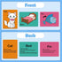 Touch & Feel Flash Cards for Toddlers 1-3,CVC Word Games,Speech Therapy Toys for 12 to 18 Months,Autism Sensory Products, Educational Flashcards,L...