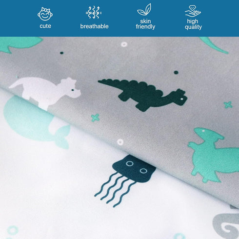 Changing Pad Cover for Boys Girls 2 Pack, Comfy & Breathable Changing Table Cover for 32''x16" Changing Table Pads, Diaper Changing Pad Cover, Din...