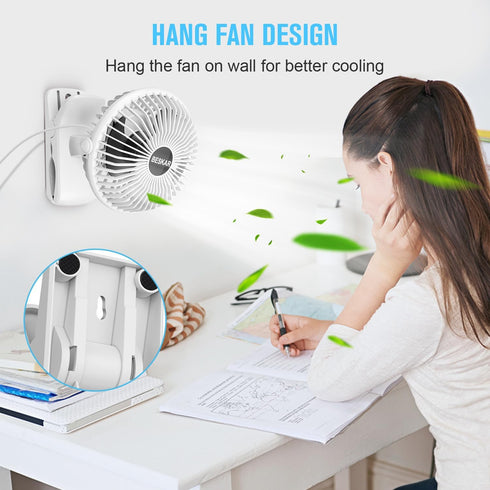 BESKAR Clip on Fan, 360° Rotation Quiet Stroller Fans with Strong Airflow,3 Speeds, Portable Small Fans with Sturdy Clamp,Perfect Personal Cooling...
