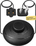 Foot Switch OFF/ON 6FT Switch in Middle of Zip Cord Polarized Plug Outlet AWG18 250VAC Extension Cord for Floor Lamp Table Lamp Christmas Tree Too...