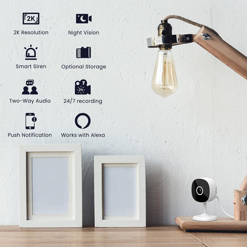 WiFi Camera 2K, Galayou Indoor Home Security Cameras for Baby/Elder/Dog/Pet Camera with Phone app,24/7 SD Card Storage,Works with Alexa & Google H...