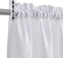 Valea Home Waffle Weave Textured Half Window Tier Curtains for Kitchen Water Repellent Window Covering Bathroom Short Curtains, 72" x 24", White, ...