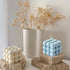 Bubble Candle Soy Wax Scented Cube Candle for Home Decor - Freesia and Bluebell Fragrance (White Blue)...