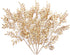 PASYOU Fake Leaves Plants for Christmas Decor, Gold Artificial Shrubs Grass Foliage Plastic Bulk Leaf Indoor Outdoor Home Garden Party Hotel Veran...