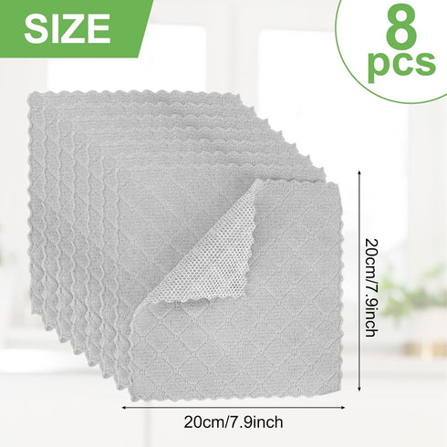 Double-Sided Microfiber Cleaning Cloths - Multipurpose Non Scratch Wire Dishcloth & Microfiber Rags - Reusable Dish Cloth for Kitchen, Car, and Ho...