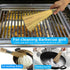 LSZSSJ9.84-inch natural bamboo brush kitchen cleaning brush, used to clean grills, pans, and stoves, without damaging The surface, 2 bamboo brushe...