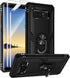 Androgate for Samsung Galaxy Note 8 Case with 3D PET Screen Protectors, Military-Grade Metal Ring Holder Kickstand 15ft Drop Tested Shockproof Cov...
