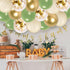 Sage Green Gold Confetti Balloons - 50 pcs Olive Green Blush Gold Metallic Latex Balloon for Eucalyptus Birthday Baby Shower Wedding Bridal Shower...