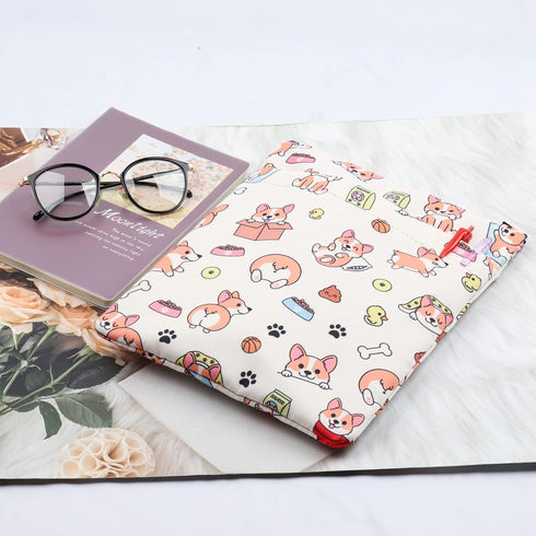 HOLLP Corgi Book Sleeve Animals Gifts Corgi Lovers Waterproof Zipper Pouch Birthday Christmas Gift(Corgi)...
