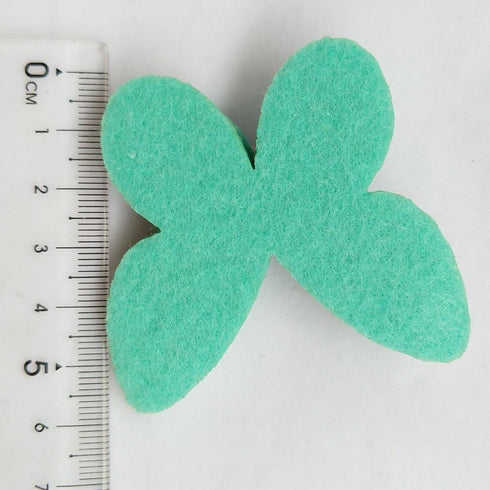 Chenkou Craft 15pcs New Padded Felt Butterfly Satin Ribbon Flowers Beads Appliques Wedding A454 (Multi-Color)...