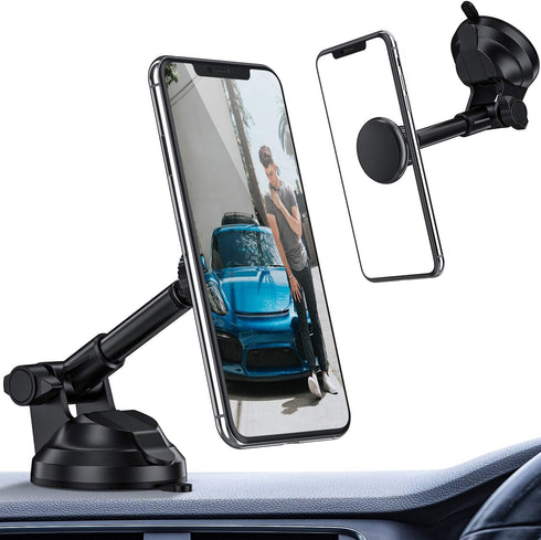 ORIbox Magnetic Phone Holder Car Phone Mount- Strength Suction Cup Car Phone Mount Holder with Adjustable Telescopic Arm, Compatible with All Phon...