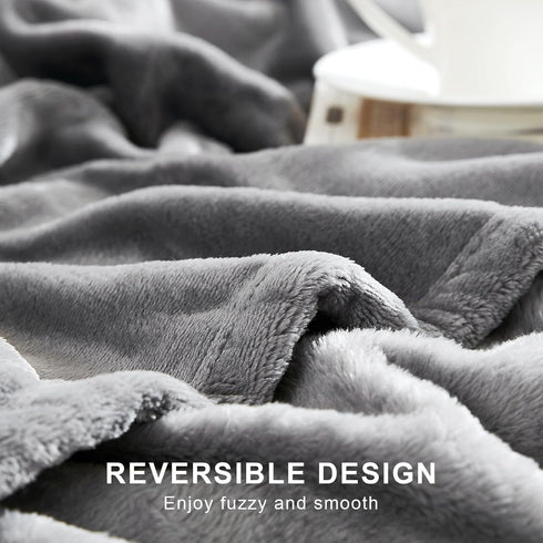 Hansleep Fleece Throw Blanket Super Soft Flannel Fuzzy Grey, Plush Cozy Blanket for All Seasons, Grey, Throw 50x60 Inches...