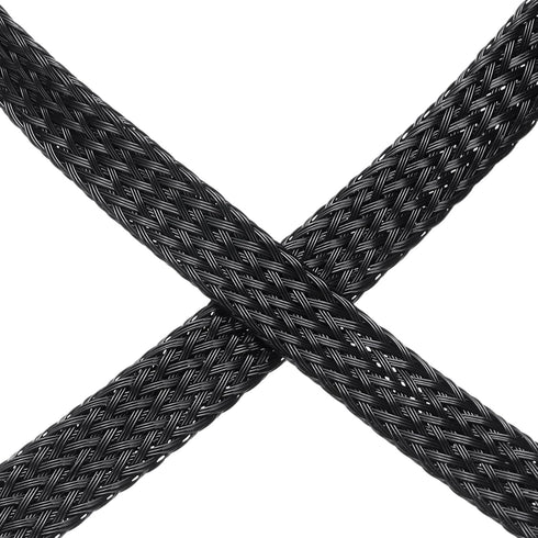 uxcell 25 Ft - 1/4 Inch Expandable Braided Cable Sleeve, PET Cable Management Wire Sleeving Cord Protector, Wire Wrap Loom Tube for TV Computer Au...
