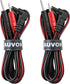 AUVON 2 x TENS Unit Electrode Lead Wires, Premium Lead Wires with Soft TPE Material for 40,000+ Bends, Universal and Compatible with Most TENS Uni...