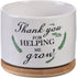 Teacher Appreciation Gift, Thank You for Helping Me Grow Ceramic Succulent Plant Pot Planter for Indoor Outdoor Use, Best Teacher Birthday Retirem...