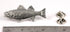 Striped Bass Fish Pin, Large, Pewter, Lapel, Hat, Pins, Brooch, Brooches, Jewelry, Gift, Handmade in the USA, 200 Fish Designs Available. S050 (An...