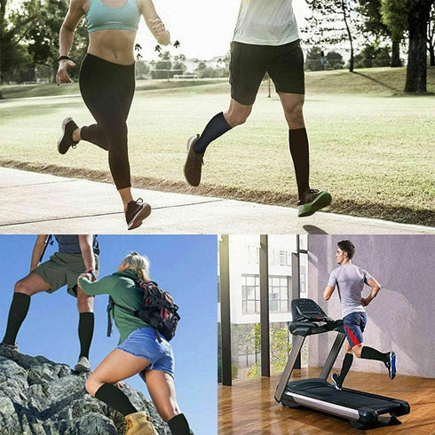 Graduated Copper Compression Socks 6 Pairs Knee High Socks for Men Women Pain Ache Relief Stockings 15-20 mmHg (XXL, Black)...