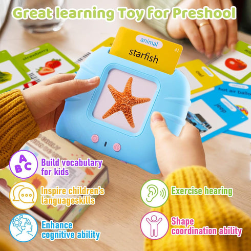 Talking Flash Cards for Toddlers 1-3 Years Old, 224 Sight Words, Autism Sensory Toys for Autistic Children,Learning Montessori Toys, Educational P...