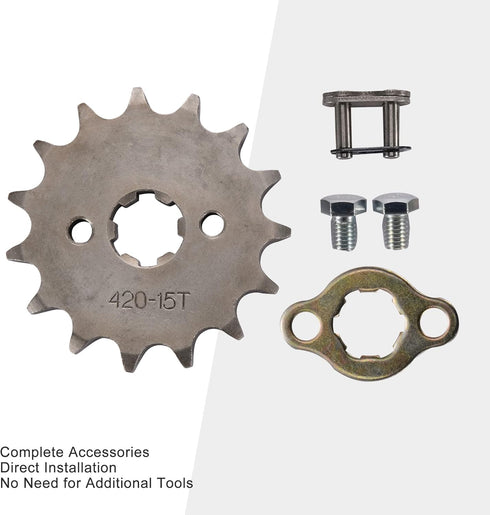 GOOFIT 17mm Sprocket Front for 50cc 70cc 110cc 125cc 140cc Engine Motorcycle Go Kart ATV Buggie Dirt bike(420-15T)...