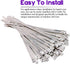 Swpeet 50Pcs 5.9 Inch Stainless Steel Exhaust Strap Wrap Coated Locking Cable Zip Ties Perfect for Automotive Parts, Home Repair, Computer Repair...