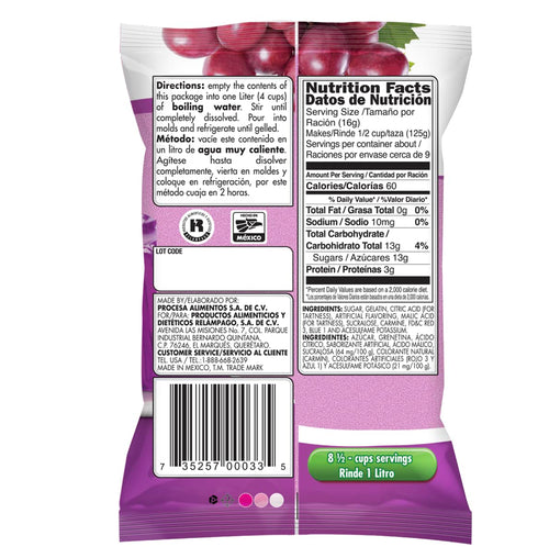 D'Gari Gelatinas | Gelatins (Uva | Grape, 2 Pack)...