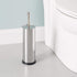 Home Basics Polished Stainless Steel Toilet Brush with Holder and Canister Stand...