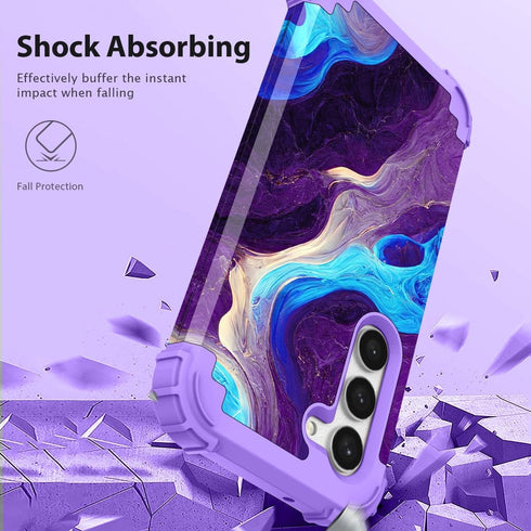 Hocase for Galaxy S23 Case, Shockproof Heavy Duty Protection Soft Silicone Rubber Bumper+Hard Plastic Hybrid Protective Case for Samsung Galaxy S2...