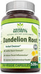Herbal Secrets Dandelion Root 520 mg Veggie Capsules Supplement | Non-GMO | Gluten Free | Made in USA (250 Count)...