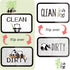 Dishwasher Magnet Clean Dirty Sign Indicator, 2Pcs Cute and Functional Double Sided Reversible Dish Shower Magnet, Kitchen Accessories Decor with ...