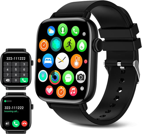 Smart Watch for Android iPhone, 1.9" Fitness Tracker with (Answer/Make Calls) IP 67 Waterproof Sport Digital Watches, Blood Pressure Heart Rate Mo...