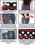 Disney Passport Bag Crossbody Travel Mickey Minnie Eeyore Stitch All Over Print...