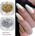 Holographic Nail Foil Glitter Flakes 3D Sparkly Aluminum Foil Flake Gold Silver Nail Glitter Foil Flakes Nail Art Supplies Mirror Powder Sequins N...