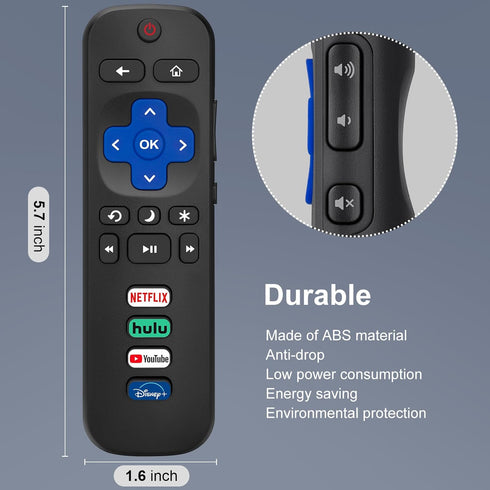 Replacement for TCL-Roku-TV-Remote-Control,for TCL Roku for Hisense Roku for Onn Roku Series Smart TVs(NOT for Roku Stick and Box)?Pack of 2?...