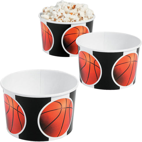 Fun Express Basketball Snack Bowls (set of 12) Tournament and Sports Party Supplies...