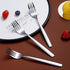 Berglander Dinner Forks of 6, Stainless Steel Modern Fork Set, Forks And Spoons Silverware, Spoons And Forks Set...
